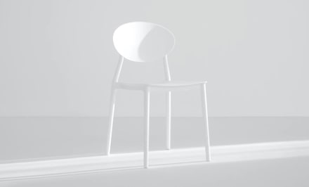 bright room with a white chair